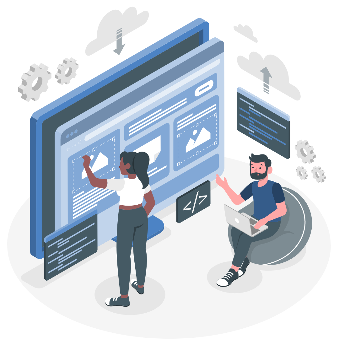 Website Creator Customizable Isometric Illustrations _ Amico Style